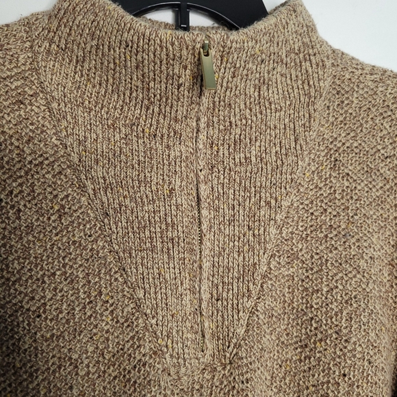 LANDS END Women's 1/4 Zip Pullover Tunic Length Sweater LARGE (14-16) - Picture 3 of 12